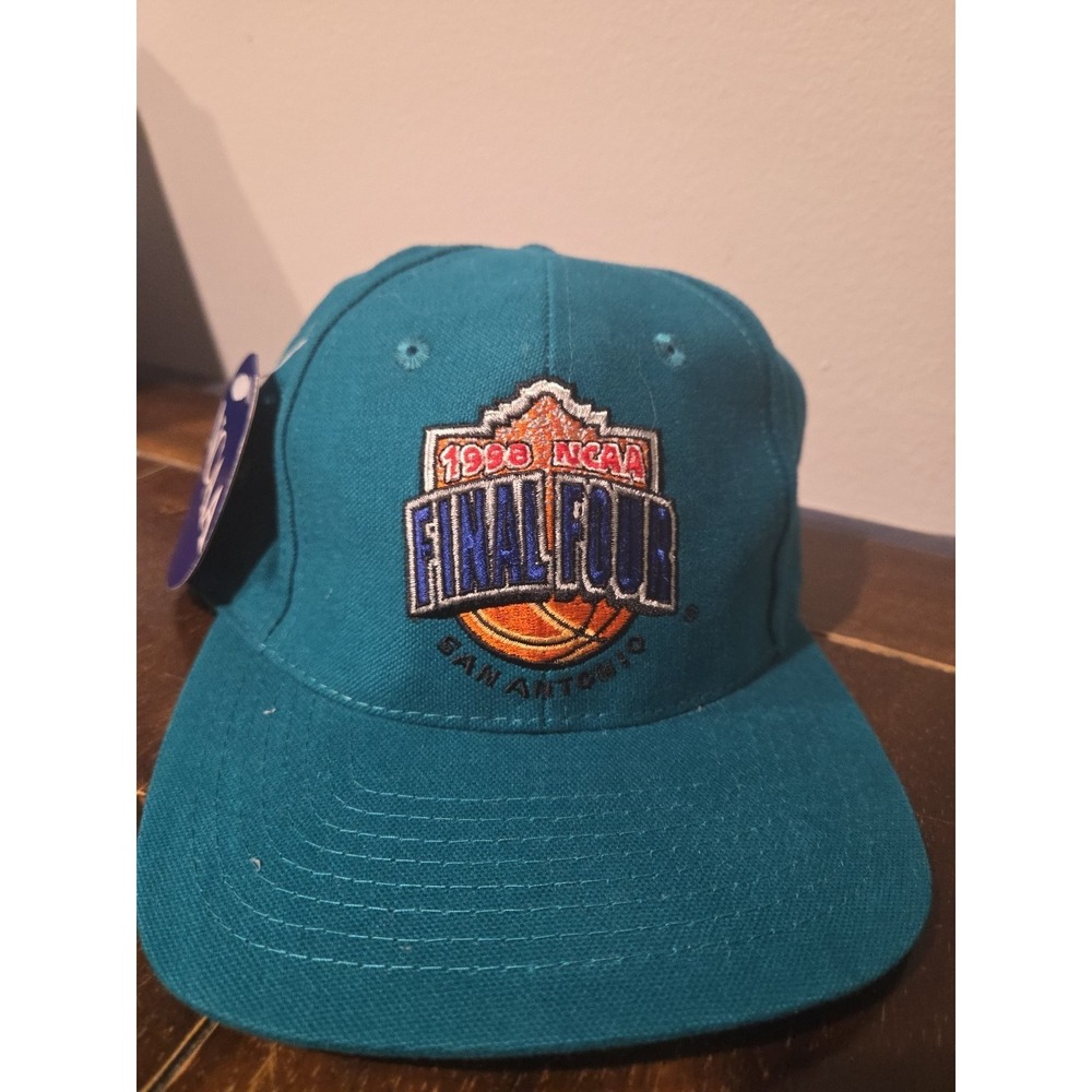 1998 Final Four San Antonio March Madness NCAA Vintage Hat Cap Teal Blue New - Picture 2 of 6